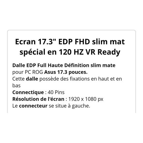 Dall écrans neuf jamais ouvert pour ordinateur gl703ge ee215t