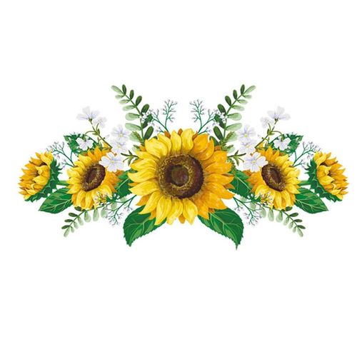 1 Pièces De Mur De Tournesol Autocollant Imperméable À L'eau De Cuisine Autocollants Stickers Muraux Pour Enfants Chambre Salon Chambre Décoration De La Maison