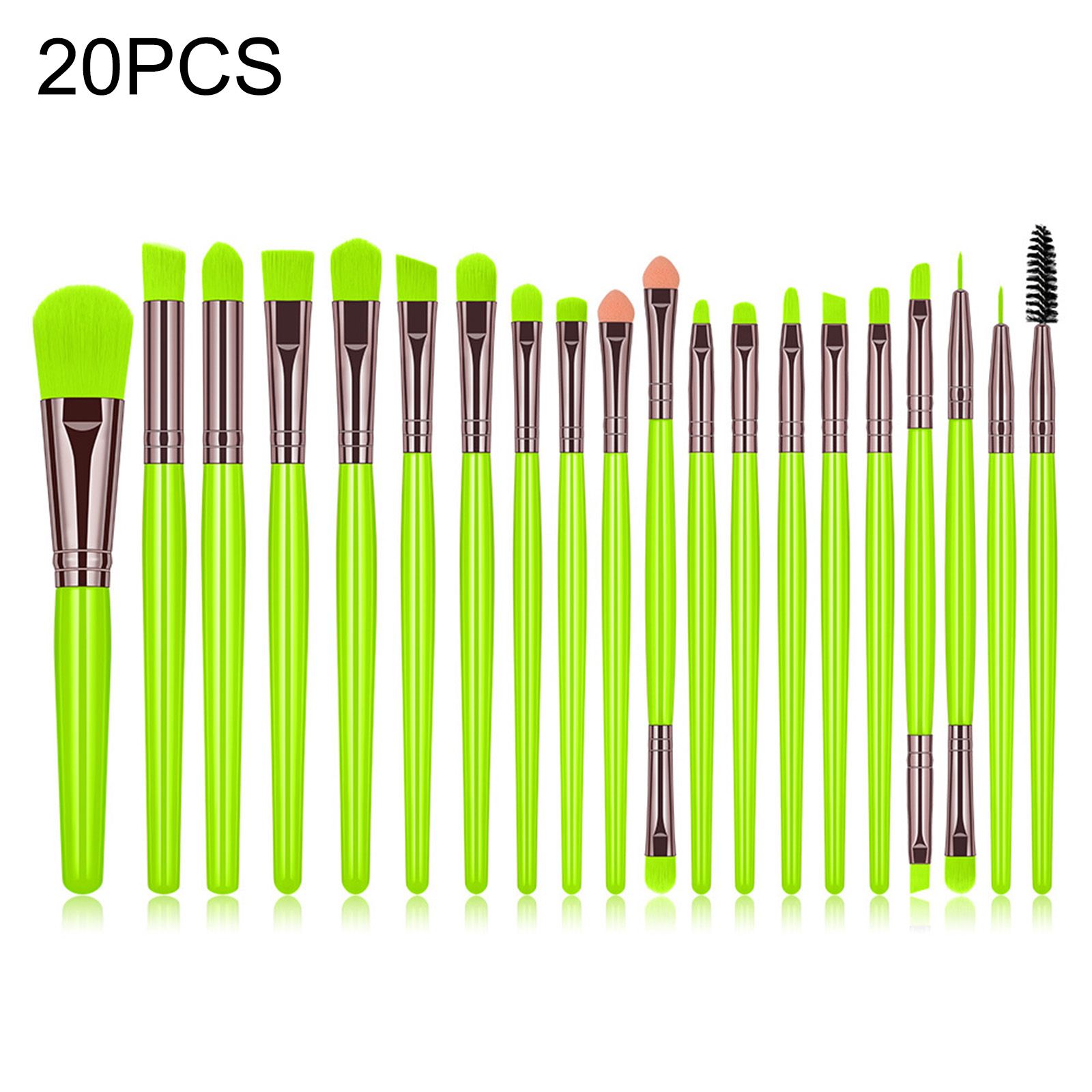 Ensemble De Pinceaux De Maquillage Fluorescents, 20 Pièces, Pour Fond De Teint, Correcteur, Ombre À Paupières, Ac889 