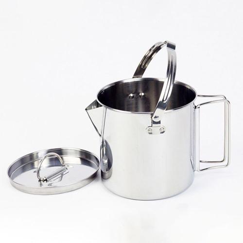 Bouilloire De Cuisine Avec Couvercle De Camping En Plein Air 1,2 L, Théière, Cafetière, Randonnée, Éléments Portables