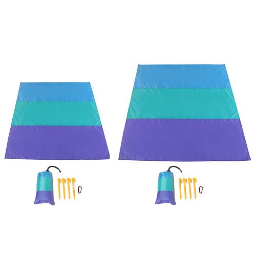 Tapis De Pique Nique À Poche Portable 200x210cm, Imperméable, Sable, Plage, Équipement De Camping En Plein Air, Couverture Pliante, Couverture De Tente