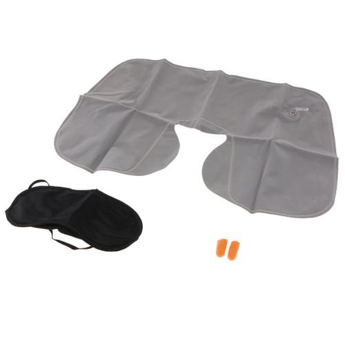 Oreiller de voyage gonflable, appui tête en U souple pour voiture et avion