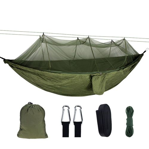 Hamac De Camping En Plein Air, Tente, Lit Balançoire, Parachute, Avec Moustiquaire, Portable, En Nylon, 210t, 2 Personnes