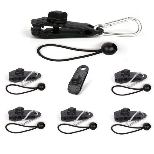 Pince À Bâche Pour Auvent De Tente, 6 Pièces, Clip De Serrage Pour Auvent, Toile, Ancre, Caravane, Mâchoire, Accessoires De Camping