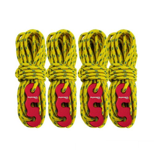 Tente Réfléchissante À Haute Résistance 4m 3mm, Ensemble De Cordes Réglables, Éléments Extérieurs Portables De Camping 4 Pièces