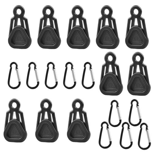 Pinces À Corde Pour Tente, 10 Pièces, Résistantes Au Vent, Auvent, Crochet De Tente, Accessoires