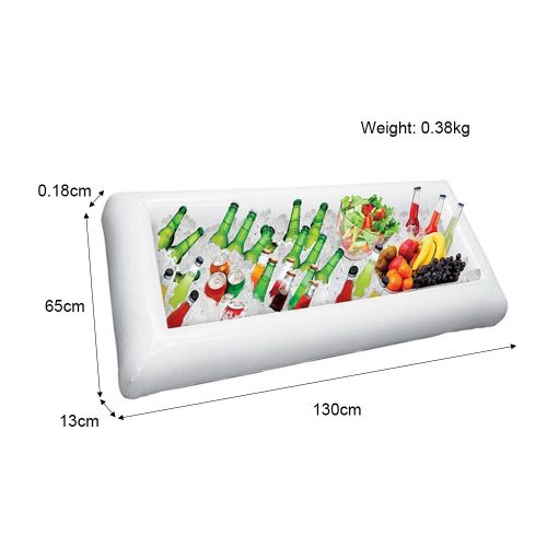 Flotteur De Piscine De Table De Bière Potable Refroidisseur Table Plateau De Bar Plage Anneau De Natation Gonflable De Matelas D'air De Piscine D'eau Alimentaire Porte Boissons
