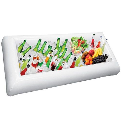 Flotteur De Piscine De Table De Bière Potable Refroidisseur Table Plateau De Bar Plage Anneau De Natation Gonflable De Matelas D'air De Piscine D'eau Alimentaire Porte Boissons