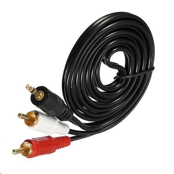 tempsa 3.5mm rca cble de audio mle  2 femelle 1.4m - 3