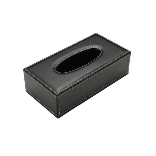 pansage pu boîtes à mouchoirs en cuir de couverture de cas accueil voiture serviette hygiénique porte-papier noir