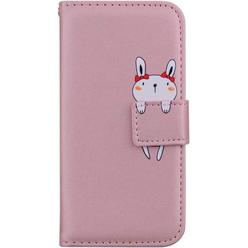 Coque Samsung A23 / M23 En Portefeuille Galaxy A23 5g/4g Housse Et Folio Pour Samsung Galaxy A23 / M23 - Lapin Rose