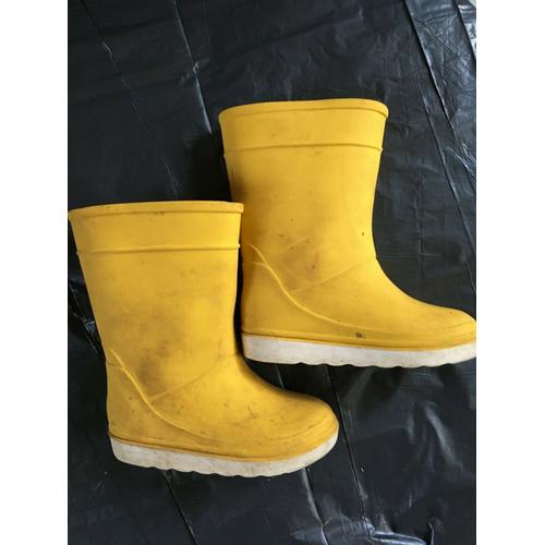 Bottes Caoutchouc Jaunes Enfant - Marque : Tribord Pointure 22/23