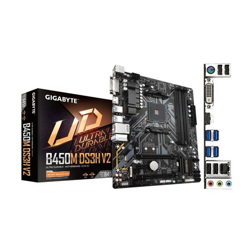 Carte Mère Double Canal Socket AM4 B450M DS3H V2 Micro-ATX AMD B450 DDR4 4266 MHz OC M.2 128G PCI-E 3.0