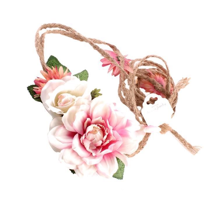 Pince Femmes Fleur Boho Headband Fantaisie Fête Mariage Bridal Beach Hairband 5