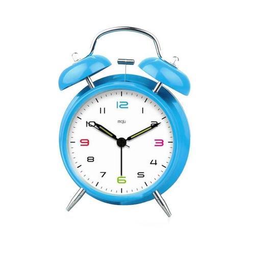 analog alarm clock bleu silent twin bell réveil super loud réveil