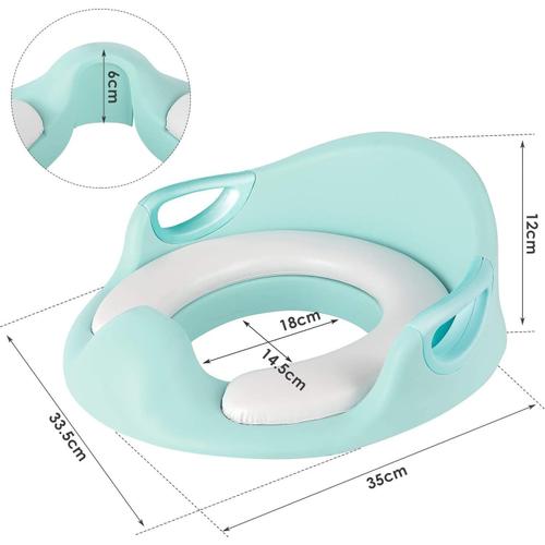 Réducteur de Toilette, Rehausseur WC Enfant Siège de Toilette,Marche Pieds  Enfant 2 Marches Antidéparant pour Apprentissage de la Propreté. (Bleu)