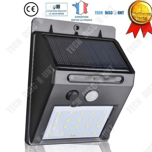 Td Lampe Solaire Led Extérieur Couloir Étanche Jardin Éclairage De Rue Allumer Lumineux Énergie Alimentation Économie Éclairage So