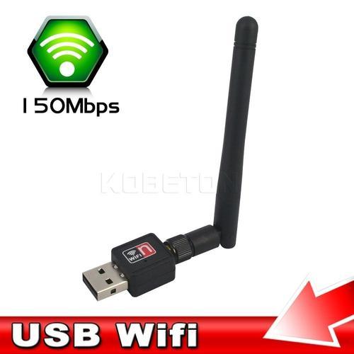 adaptateur Wifi USB carte réseau sans fil avec antenne 2dBi pour récepteur  numérique boîtier TV compatible avec puce MT7601