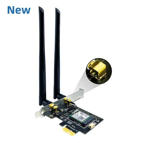 Nouvelle carte WiFi AX210 - Carte réseau Intel Ax210 Pcie wi fi 6 802.11ax Tri bande 5.3/5/6Ghz adaptateur sans fil pour PC Bluetooth 2.4 antenne wifi cle wifi carte wifi pc carte pci wifi wifi 6e carte wifi pci express carte bluetooth