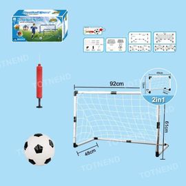 92x61x48cm Whtte - But De Ballon De Football Mini 2 En 1 Filet De Poteau Pliable + Pompe Sport Pour Enfants Jeux'intérieur Et'extérieur Jouets Pour Enfants
