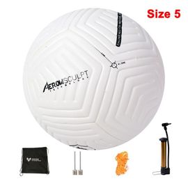 21-Blanc Taille 5 - Ballons De Football Officiels Deen Pu De Haute Qualité En Plein Air Pour Enfants Et Adultes Avec Pompe Gratuite