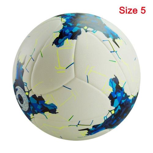 R-Blue White Taille 5 - Ballons De Football De Haute Qualité En Cuir Pu En Extérieur Match De Champions De La Ligue Nouvelle Collection