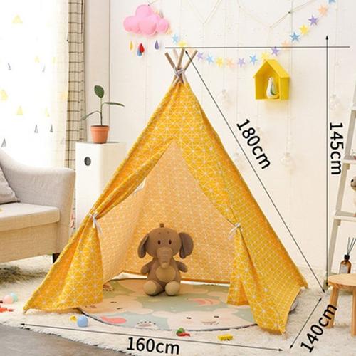 Tente De Jeu Indienne En Toile De Coton Pour Enfants Tipi Wigwam Maison De Jeu Portable