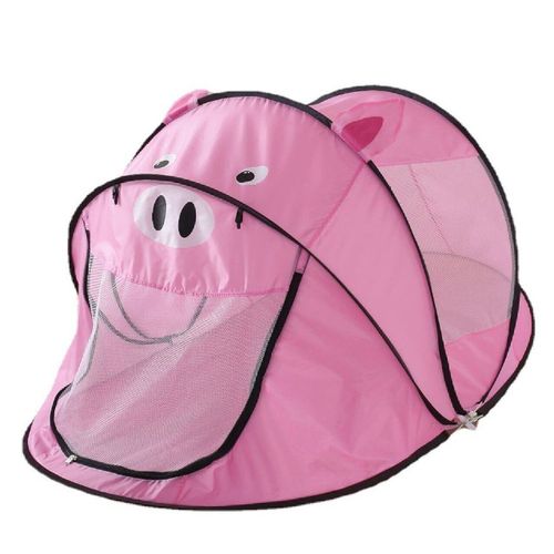Cochon Rose - Tente Portable Pour Enfants Tigre Dessin Animé Animal Maison De Jeu Extérieur Jouet Pop Up Filet Intérieur Fosse À Balles Pour Bébés Livraison Directe