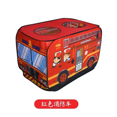 Rouge - Tente Pliante De Jeu'intérieur Pour Enfants Maison Camion De Pompiers Bus De Police Jouet Pop Up Portable Piscine Sèche Cadeau Pour Enfants