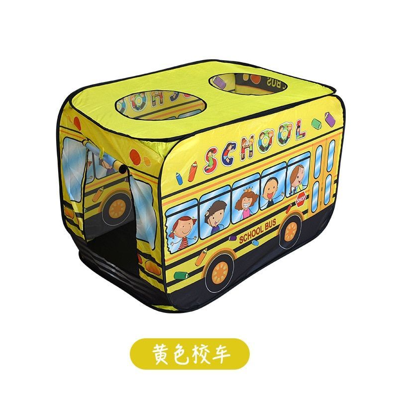 Jaune1 - Tente Pliante De Jeu D'intérieur Pour Enfants Maison Camion De Pompiers Bus De Police Jouet Pop-Up Portable Piscine Sèche Cadeau Pour Enfants