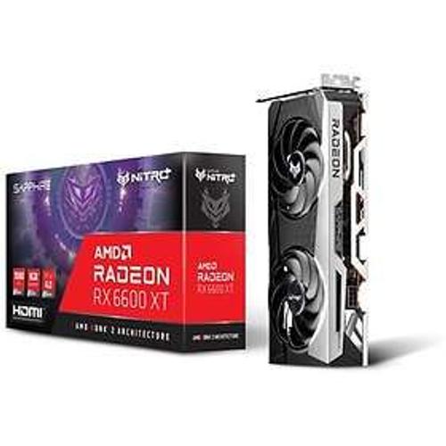 Sapphire Nitro + Radeon RX 6600 XT - Carte graphique - Radeon RX 6600 XT - 8 Go GDDR6 - PCIe 4.0 x16 - HDMI, 3 x DisplayPort