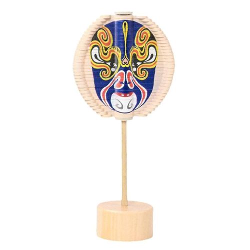 Wooden Spiral Lollipop Toys Rotating Spin Magic Wand Stress Relief For Adults Chinese Opera Face Bl