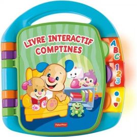 Fisher-Price - Livre Interactif Comptines - Livre Bébé - 6 Mois Et +