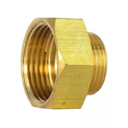 Raccord laiton hexagonal réduit à visser - M 1/2" (15/21) - F 1" (26/34)