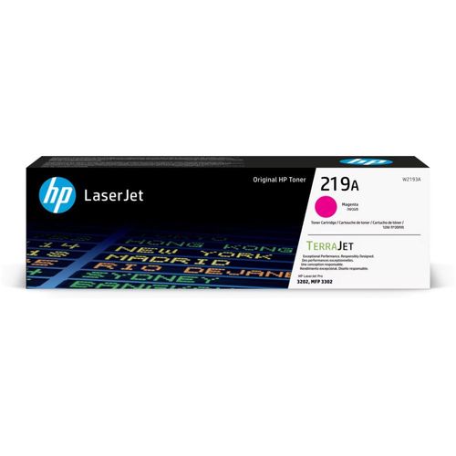 HP 219A - Magenta - original - LaserJet - cartouche de toner (W2193A) - pour P/N: 499Q6F#ABZ, 499Q7F#ABU, 499Q7F#BAZ, 499Q8F#ABF, 499Q8F#ABU, 499Q8F#BAZ, 499R0F#ABU