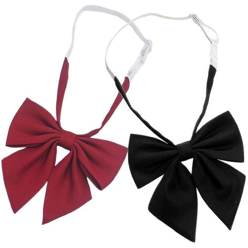 2pcs Bow Ties Adjustable Bow Ties Women Pre-Tied Collar Bowknot Bow Tie Prom Decoration
