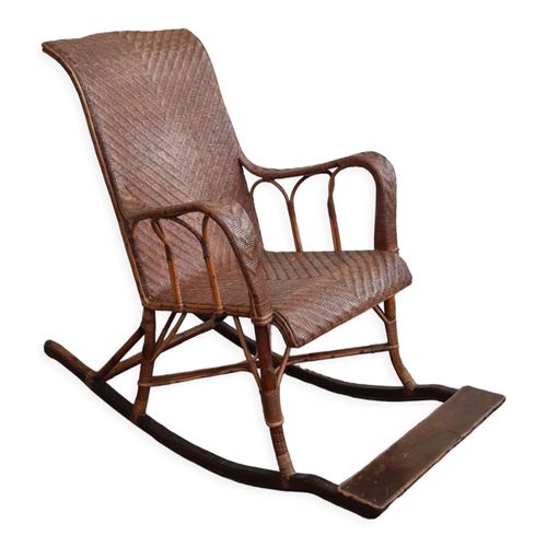 Rocking Chair Rotin Et Bois Bois