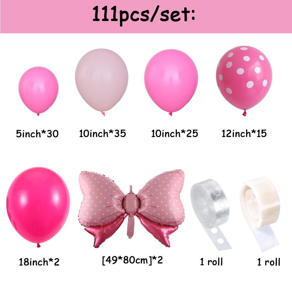 Kit de guirlande de ballons rose et noir, 114 pièces rose vif, rose pastel,  noir, blanc, ballons en latex Minnie Mouse pour A206 - Cdiscount Maison