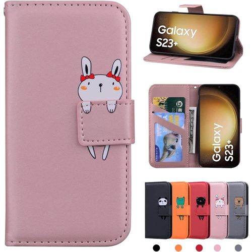 Coque Samsung Galaxy S23+ Housse En Portefeuille Samsung S23 Plus 5g Pour Samsung Galaxy S23+ 5g - Lapin Rose
