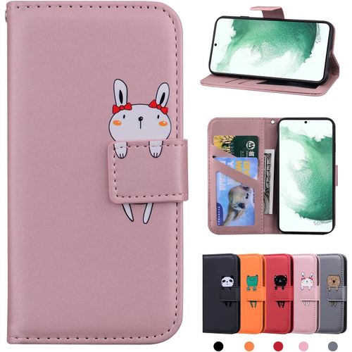 Coque Samsung Galaxy S22+ En Portefeuille Samsung S22 Plus 5g Housse Pour Samsung Galaxy S22+ 5g - Lapin Rose