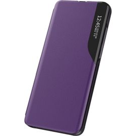 Coque Pour Samsung Galaxy S22 Ultra 5g,Housse En Avec Clear Afficher Fen¿ºtre,Smart Wake-Up,Fonction Support Mirror Cover,Violet