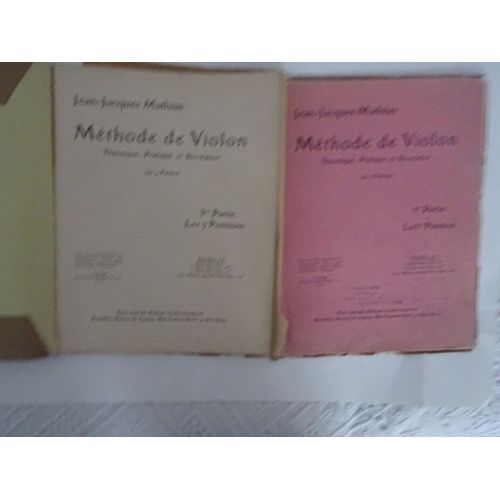 Méthode De Violon, Mathias, 1ere Partie La 1ere Position, 2e Partie Les 7 Positions