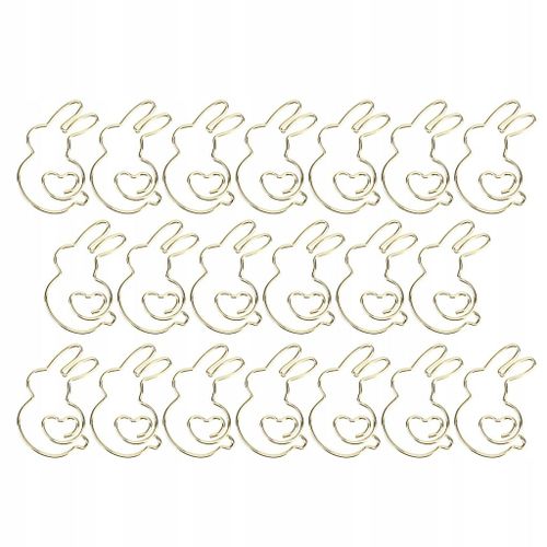 20 Pcs Forme De Lapin Trombone Or
