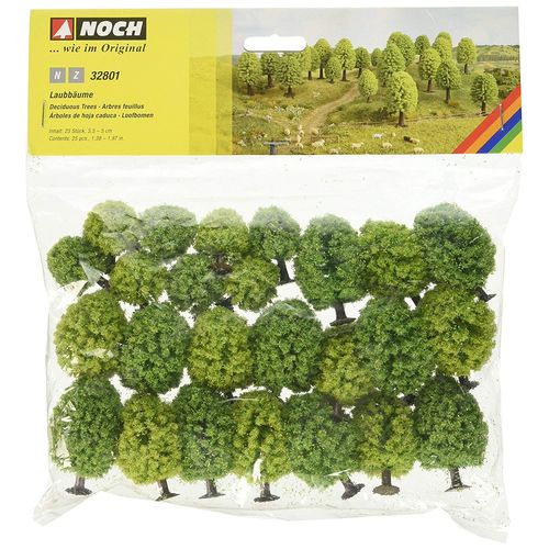 Set D'arbres Forêt De Feuillus Noch 32801 35 À 50 Mm 25 Pièce-Noch