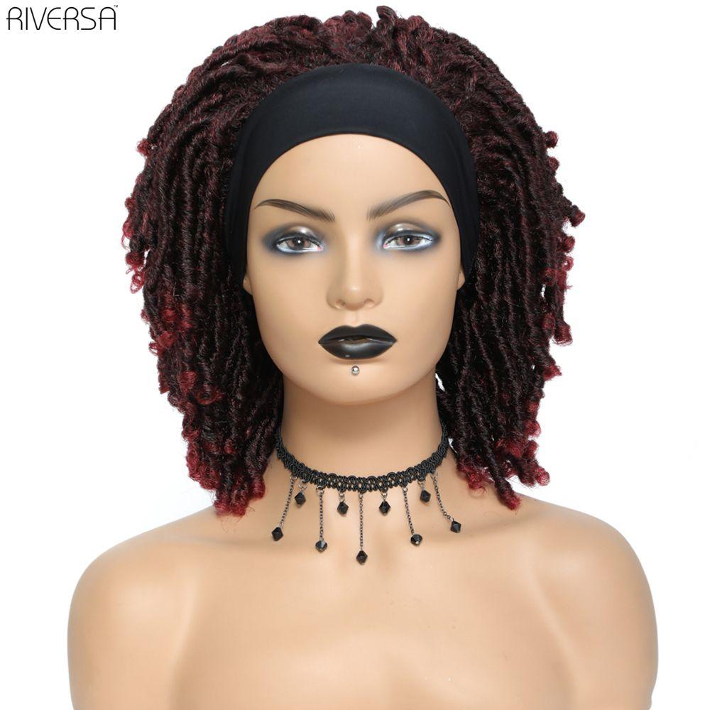 Synthétique Locs Doux Faux Long Noir Bandeau Dreadlock Perruque