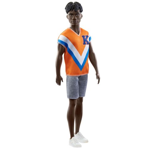 Barbie Ken Fashionistas 203 Cheveux Bruns Nattés Tenue De Sport - Poupée Mannequin - 3 Ans Et +