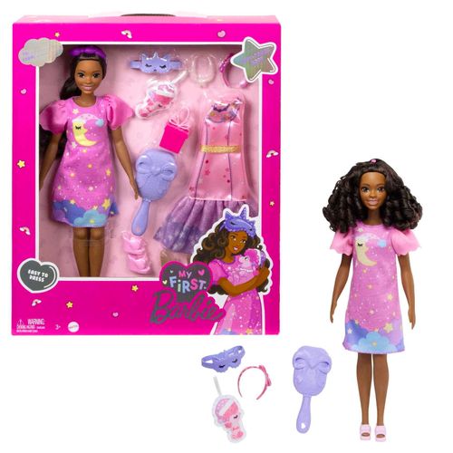 Barbie - Ma Première Barbie - Poupée Brune - Poupée Mannequin - 3 Ans Et +