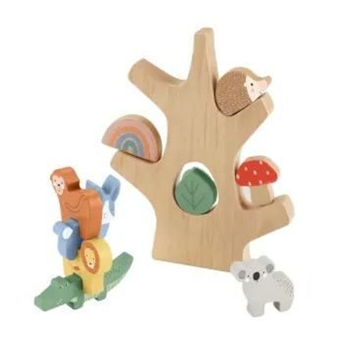 Fisher-Price Arbre D'équilibre En Bois, 10 Pièces