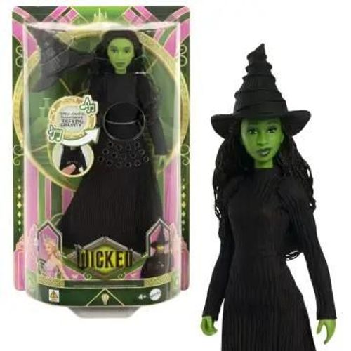 Mattel-Wicked-Poupée Elphaba Chantante Avec Habillages Et Accessoires