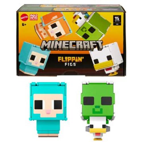 Minecraft Flippin' Figs Sheep And Chicken 2-Pack